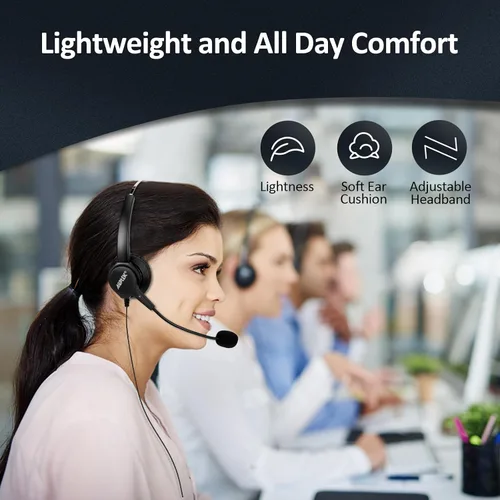 Miniatura 5 de AGPtEk – teléfono intercomunicador centro de llamadas con auricular., Negro