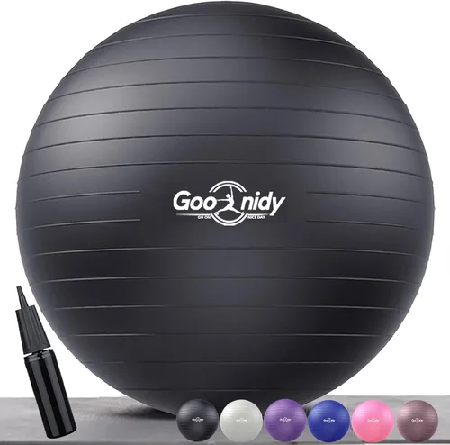 Pelota de ejercicio suave, silla de yoga de pilates antiestallido, soporta 2200 libras, equipo de entrenamiento con bomba para mujeres embarazo,