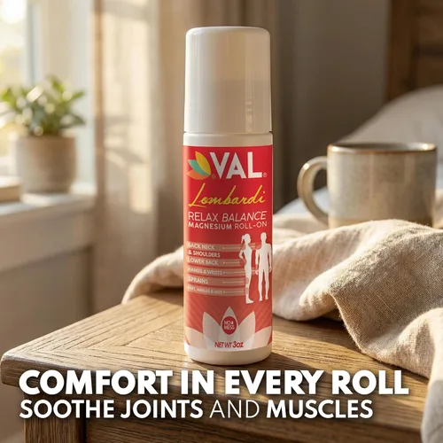 Miniatura 9 de VAL Lombardi Magnesio Roll-On 3oz Zechstein Magnesio + Árnica Alivio articular y muscular para espalda, cuello, piernas y pies