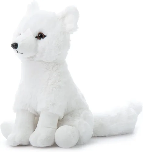 The Petting Zoo Arctic Fox - Animal de peluche, regalos para niños, animales salvajes del zoológico Onez, juguete de peluche de zorro ártico de 12