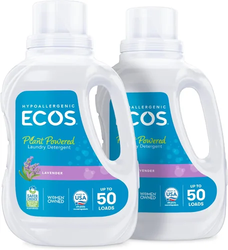 Miniatura 15 de ECOS Detergente líquido hipoalergénico Detergente de la lavandería Cargas no tóxicas, lemongrass, 100 fl oz (paquete de 2)