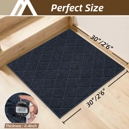 Miniatura 66 de COSY HOMEER - Alfombra antideslizante para escaleras, para interiores y escalones de madera, para niños y perros, 100 % poliéster, base de Beige
