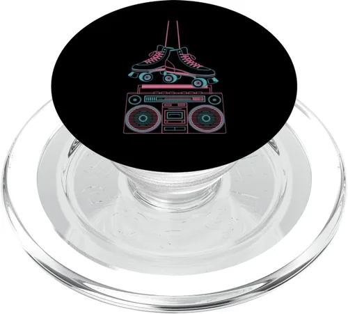 Miniatura 7 de Retro Skater Vibes with Boombox PopSockets Adhesive PopGrip