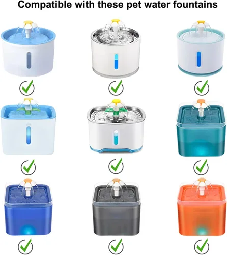 Miniatura 2 de Cirfifth Sponge - Paquete de 8/12 filtros de espuma para fuente de agua para gatos, filtros de fuente de repuesto para fuente de mascotas