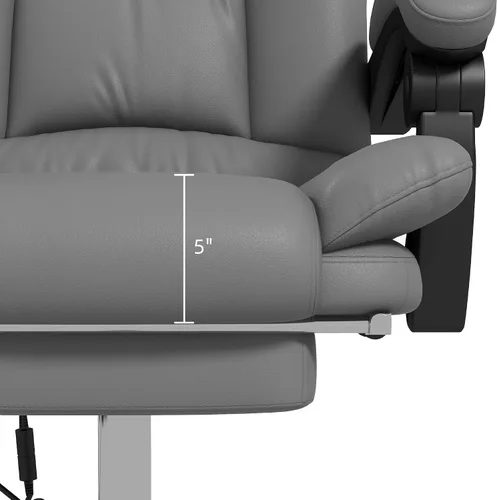 Miniatura 9 de Vinsetto Silla de oficina de masaje ejecutivo con 4 vibraciones y calor, 3 modos, silla giratoria de piel sintética con altura ajustable, respaldo