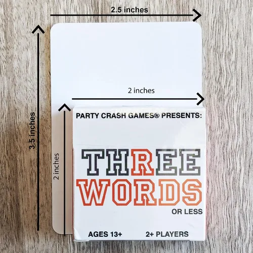 Miniatura 6 de Presenta: Tres Palabras O Menos - Un simple pero desafiante pequeño juego de palabras; Diseñado para 2-6 jugadores mayores de 13 años que son un