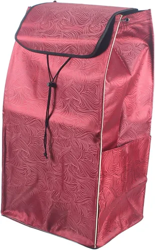 Miniatura 12 de Bolsa de repuesto para carrito de compras de alta capacidad, bolsa de repuesto con bolsillos laterales, bolsa de almacenamiento impermeable de tela