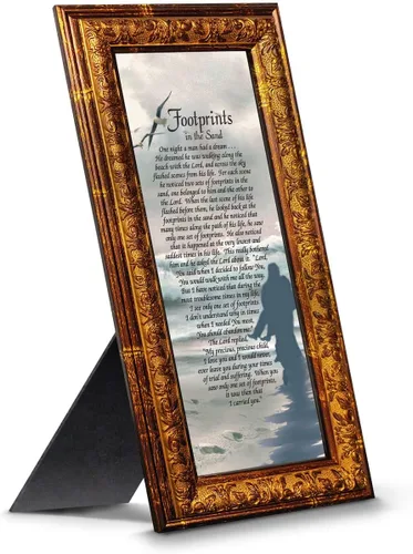 Miniatura 19 de Huellas en la arena inspirador arte de pared, decoración de playa, regalos cristianos para mujeres y hombres, decoración de pared cristiana, Get