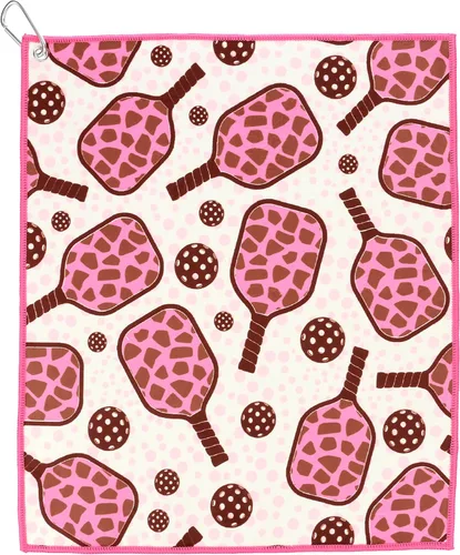 Miniatura 13 de Millie Rose - Toallas de pickleball con estampados de moda, bonitas toallas atléticas de microfibra y algodón de 15 x 17 pulgadas con clip de Arco