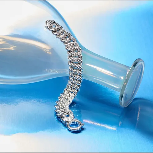 Miniatura 3 de Ross-Simons Italian Sterling Silver Double Braid-Link Bracelet