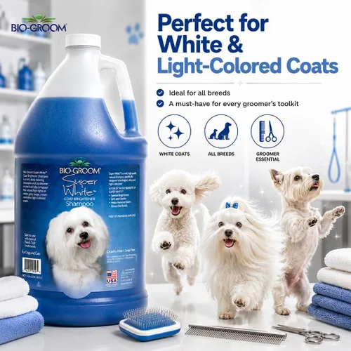 Miniatura 5 de Bio-Groom Champú súper blanqueador para perros, champú blanqueador para mascotas, suministros de baño para perros, lavado de cachorros, suministros