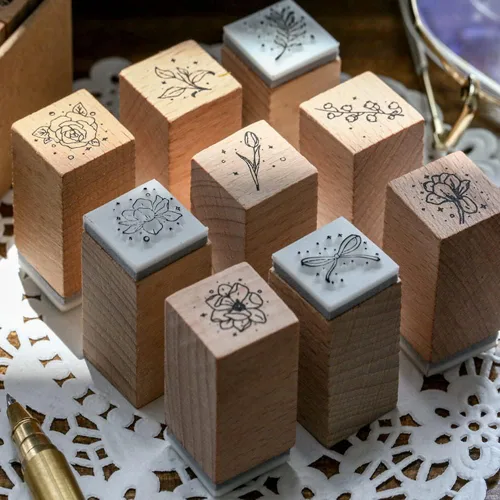 Miniatura 6 de 16 sellos de goma montados en madera, juego de sellos de goma de madera para arte y manualidades, fabricación de tarjetas, álbumes de recortes