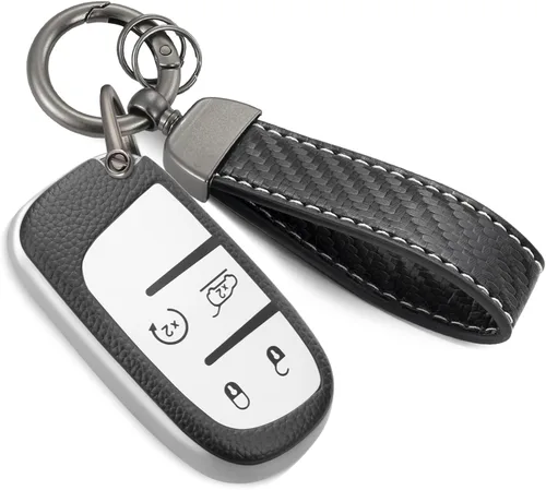 Miniatura 55 de Funda para Llavero Mercedes con Llavero de Cuerda Trenzada de Metal, Funda de Llave Suave Mejorada para Carcasa de Llavero Remoto Inteligente Sin