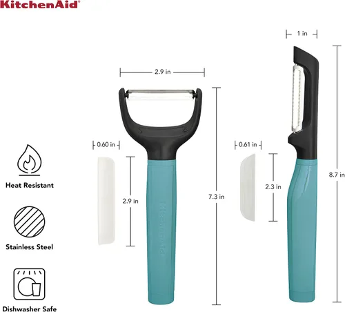 Miniatura 2 de KitchenAid Universal Euro Y Pelador, Juego De 2, Aqua