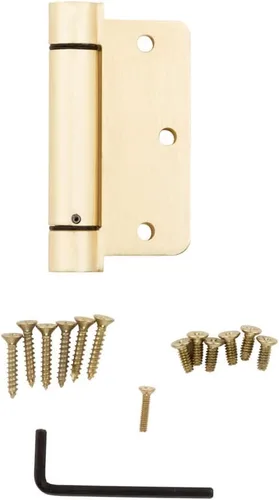 Miniatura 2 de NationalHardware N185-199 V521 Bisagra de resorte de embutir ajustable de latón comercial de 3-1/2 pulgadas