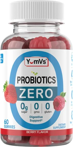 Miniatura 2 de YUM-V'S Gomitas probióticas sin azúcar - Probióticos para hombres y mujeres para ayudar a apoyar la función digestiva - Probiótico para adultos