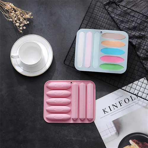 Miniatura 5 de Moldes de silicona aptos para horno, paquete de 4 moldes de silicona triangulares reutilizables 3D surtidos para crayones de cera, velas