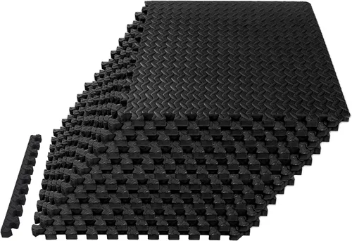 Miniatura 8 de Mat Block - Esterillas de piso de EVA para ejercicio: Tapetes de espuma interconectados de alto rendimiento - 6 baldosas (Área: 24 pies cuadrados)