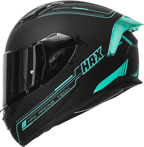 Miniatura 12 de HAX Obsidian - Casco de motocicleta de cara completa con doble visera para adultos, para motocicleta de calle, con pinlock listo para pinlock, negro