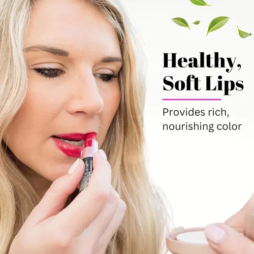 Miniatura 4 de Botanical Lipstick, Labial natural, orgánico, hidratante, no tóxico, larga duración, color vibrante, Rojo Berry
