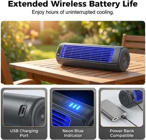 Miniatura 5 de Aire acondicionado portátil Ace de refrigeración 2026, ventilador de refrigeración con 3 velocidades y pantalla táctil LED, aire acondicionado