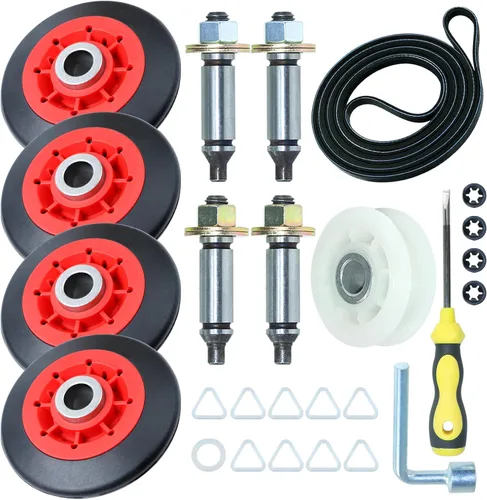 [Upgraded] 4392067 Dryer Repair Kit with WPW10314173 Drum Roller 279640 Dryer Idler Pulley 661570v Belt WPW10359272 WPW10359271 Dryer Drum Shaft for