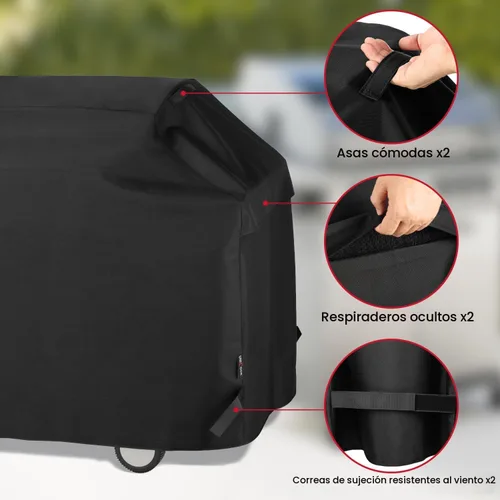 Miniatura 4 de Unicook Cubierta de parrilla de gas impermeable resistente al agua, cubierta de barbacoa de 65 pulgadas, material especial resistente a