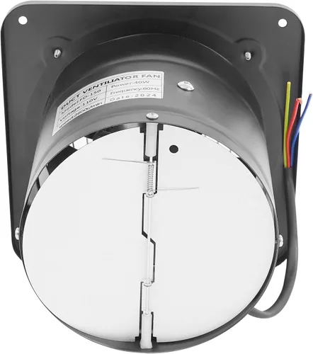 Miniatura 7 de DNYSYSJ Ventilador de escape de pared de 6 pulgadas, ventilador de alto flujo de aire, 110 V, 40 W, 2800 RPM, extractor de ventilación sin ruido