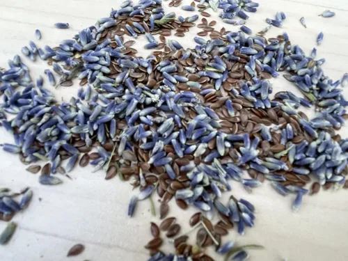 Miniatura 6 de Almohadilla para ojos de lino orgánico Sacksy Thyme - Lavanda y semillas de lino para relajación, yoga, alivio del estrés - Almohadilla térmica