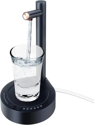 Dispensador de botellas de agua de escritorio, portátil, eléctrica, para encimera de 5 galones y botellas universales, dispensador automático de