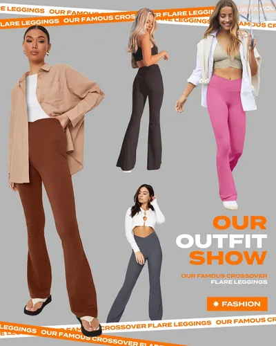 Miniatura 105 de TNNZEET Leggings acampanados negros para mujer, pantalones de yoga cruzados con bolsillos, corte de bota, leggings acampanados