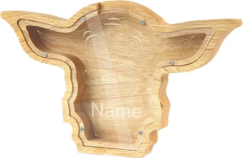 Miniatura 9 de Banco de monedas personalizado para niños, alcancía de madera personalizada con nombre grabado, caja de dinero de madera, regalo de cumpleaños