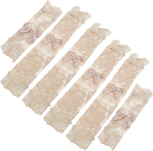 Juego de 6 fundas para manijas de refrigerador, color beige, guantes para microondas, horno, lavavajillas, puerta, lavables, resistentes a las