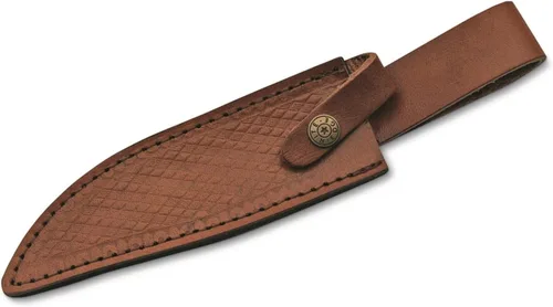 Miniatura 3 de SZCO Supplies Cuchillo de caza estilo hoja Bowie con mango de hueso/madera de 11.25 pulgadas con funda de cuero, multicolor