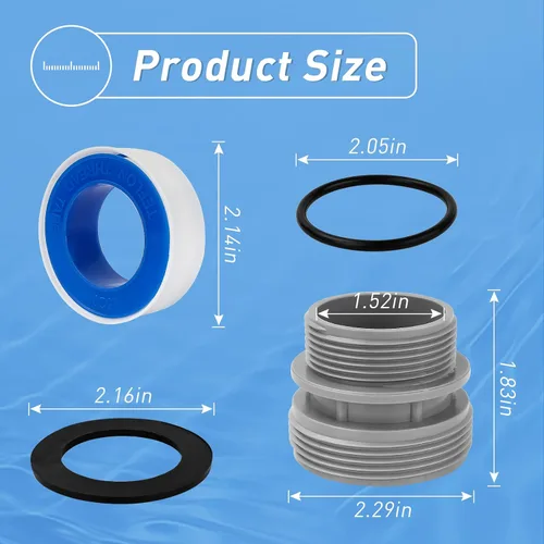 Miniatura 2 de Kit de adaptadores de conversión de manguera compatible con Intex Coleman 4560 de 1.575 in a 1 1/2 pulgadas, kit de conversión para manguera
