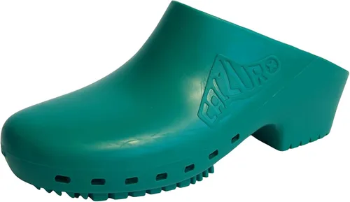CALZURO Zuecos de Trabajo Clásicos Sin Agujeros - Zuecos de Enfermería Unisex - Zapatos Antideslizantes - Zapatos de Cocina de Goma Autoclavables