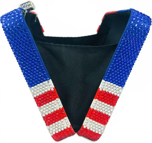 Miniatura 7 de Boutique De FGG The American National Flag Crystal Clutch Purse for Women Evening Bags Party Chain Shoulder Handbags,Mini