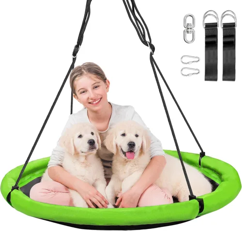 Miniatura 5 de RedSwing Columpio de árbol de 43 pulgadas para niños al aire libre, impermeable, grande, redondo, para árboles y columpios, fuerte y resistente