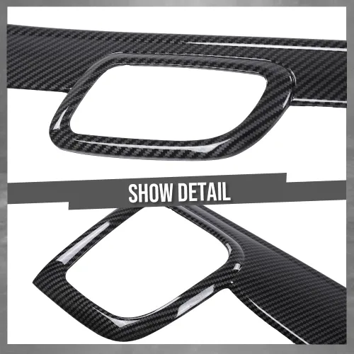 Miniatura 6 de G-PLUS Moldura de panel de salpicadero compatible con Jeep Grand Cherokee 2011-2021, 7 piezas de moldura de panel de consola central y moldura