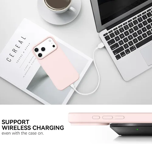 Miniatura 145 de GUAGUA Funda compatible con iPhone 17 Pro Max de 6.9 pulgadas, silicona líquida, goma de gel suave, delgada, forro de microfibra delgada