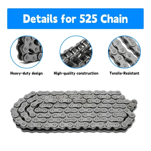 Miniatura 4 de Cadena de motocicleta de 525 pasos sin junta tórica para Yamaha YZF-R6 R1 MT-07 MT-09 MT-10 FZ-07 FZ-08 FZ-09 XSR700 XSR900 Tracer 900 XTZ690 Tenere