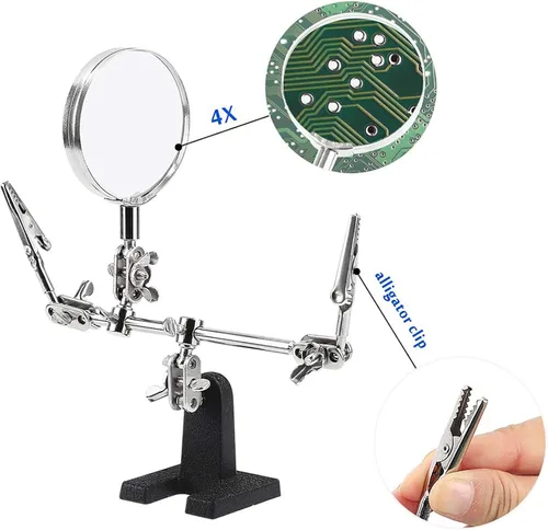 Miniatura 2 de Mano de ayuda con lupa Bono 60-40 Alambre de soldadura de núcleo de colofonia de plomo de estaño para soldadura eléctrica