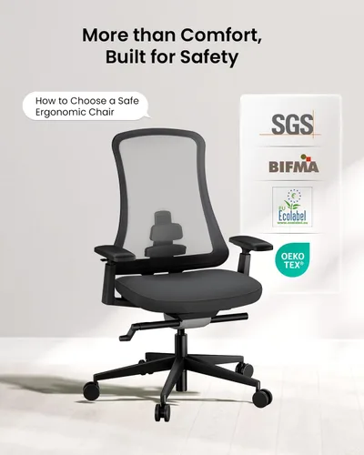 Miniatura 9 de ProtoArc Flexer Pro - Silla de oficina ergonómica de malla con soporte lumbar para mujer, asiento deslizante y reposabrazos 4D, bloqueo de Negro