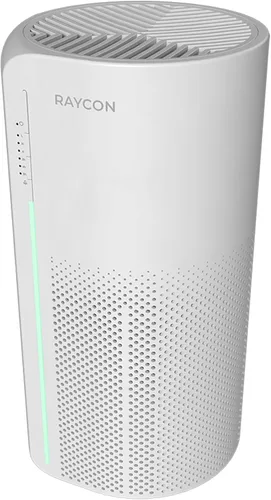 Raycon Purificador de aire de habitación, filtro HEPA reemplazable H13, indicador LED de calidad del aire, velocidades de ventilador ajustables,