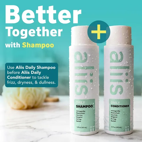 Miniatura 9 de ALIIS Acondicionador diario – Acondicionador hidratante ligero para desenredar, suavidad y cabello manejable – Sin sulfatos, seguro
