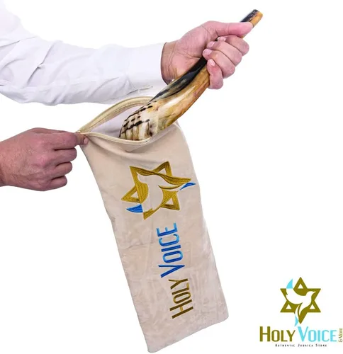 Miniatura 7 de Holy Voice Cuerno de Carnero Kosher Shofar de Israel – Cuerno Musical de 14"-16" con Bolsa para Shofar – Regalos Decorativos y Funcionales