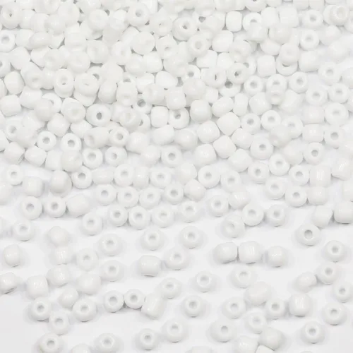 Miniatura 23 de Cuentas de semillas de perlas blancas de 0.078 pulgadas para hacer joyas, 7.05 oz, alrededor de 18880 unidades, cuentas de vidrio 12/0 para hacer