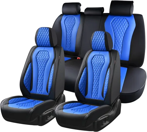 Miniatura 33 de Coverado Fundas de Asiento, Fundas de Asiento de Coche para Asientos Delanteros, Funda de Asiento de Coche Roja, Fundas de Asiento de Coche Rojo
