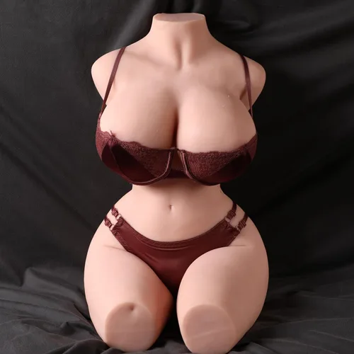 Miniatura 5 de Torso de muñeca sexual realista de 38.6 libras para hombres, pechos grandes y traseros realistas de tamaño completo, suave TPE 3 en 1 vagina, anal