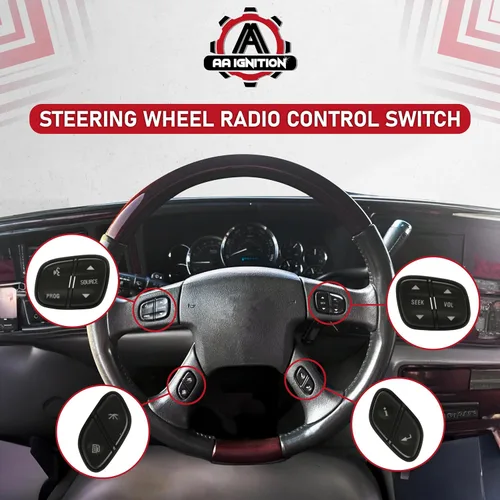Miniatura 6 de Kit de reemplazo de interruptor de control de volante - Compatible con Buick, Cadillac, Chevy, GMC - Silverado, Sierra, Tahoe, Yukon, Trailblazer